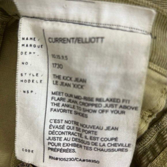 Current/Elliot | The kick Jean Corduroy Pants - Picture 8 of 11